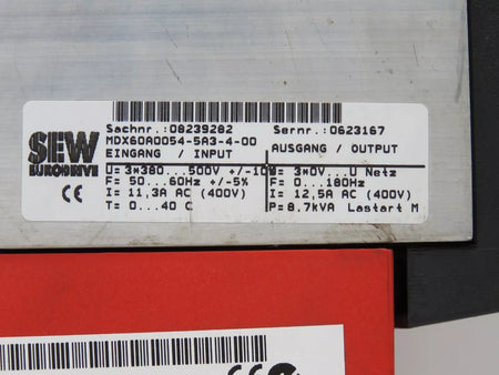 Sew-Euro MC07B0055-5A3-4-00 Frequency Converter Movitrac Inverter Drive