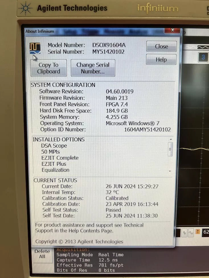 Keysight DSAX91604A Infiniium High-Performance Oscilloscope: 16GHz
