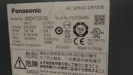 Panasonic MBDHT2510E AC Servo Drive