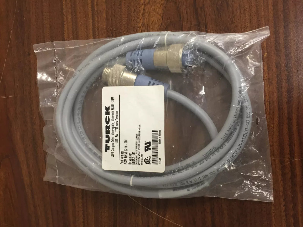 Turck RSM RKM 5711-2M Minifast 5 Pin 2 Meters M/F Connector