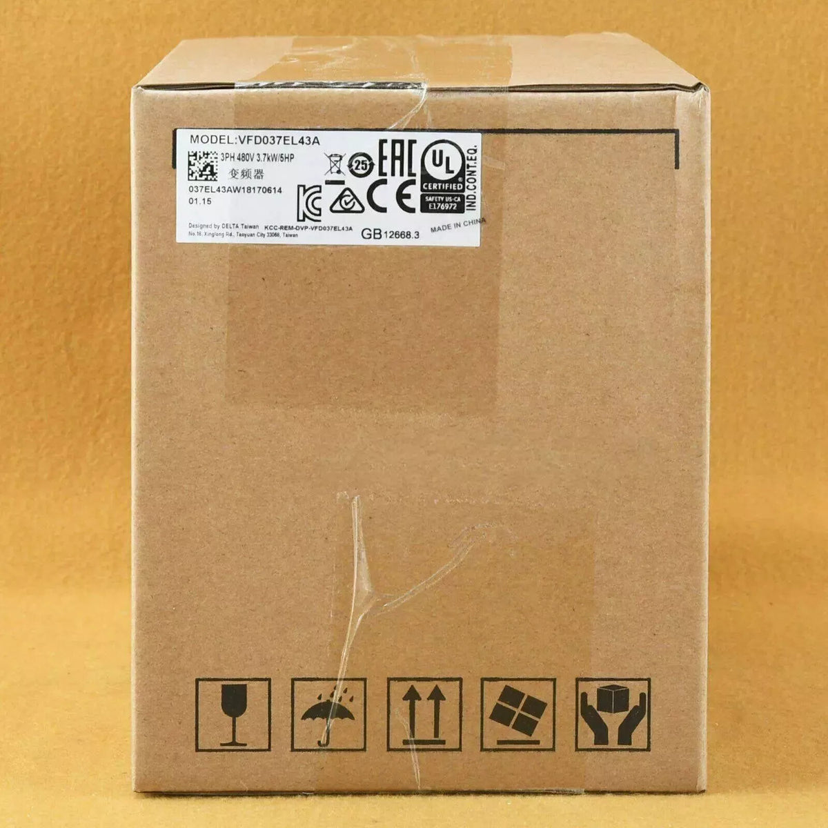 1PC New Delta VFD037EL43A Inverter 5HP 3.7KW 480V 3PH