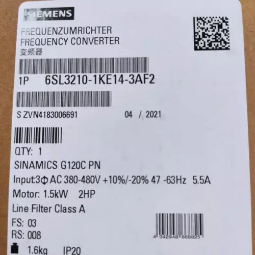 1PCS Unopened New Siemens 6SL3210-1KE14-3AF2 6SL3 210-1KE14-3AF2