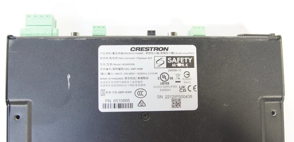 Crestron AMP-X300 M1845006 4-Channel Modular Power Amplifier