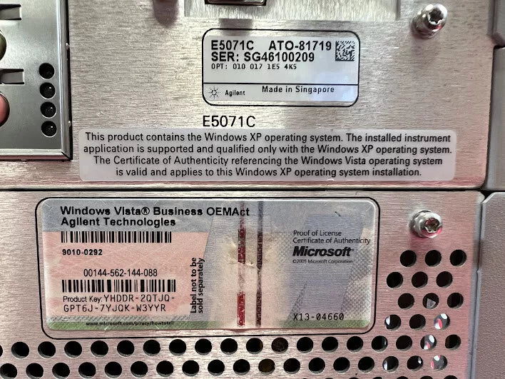 Agilent/Keysight E5071C Opt. 010, 017, 1E5, 4KS, ENA Vector Network Analyzer