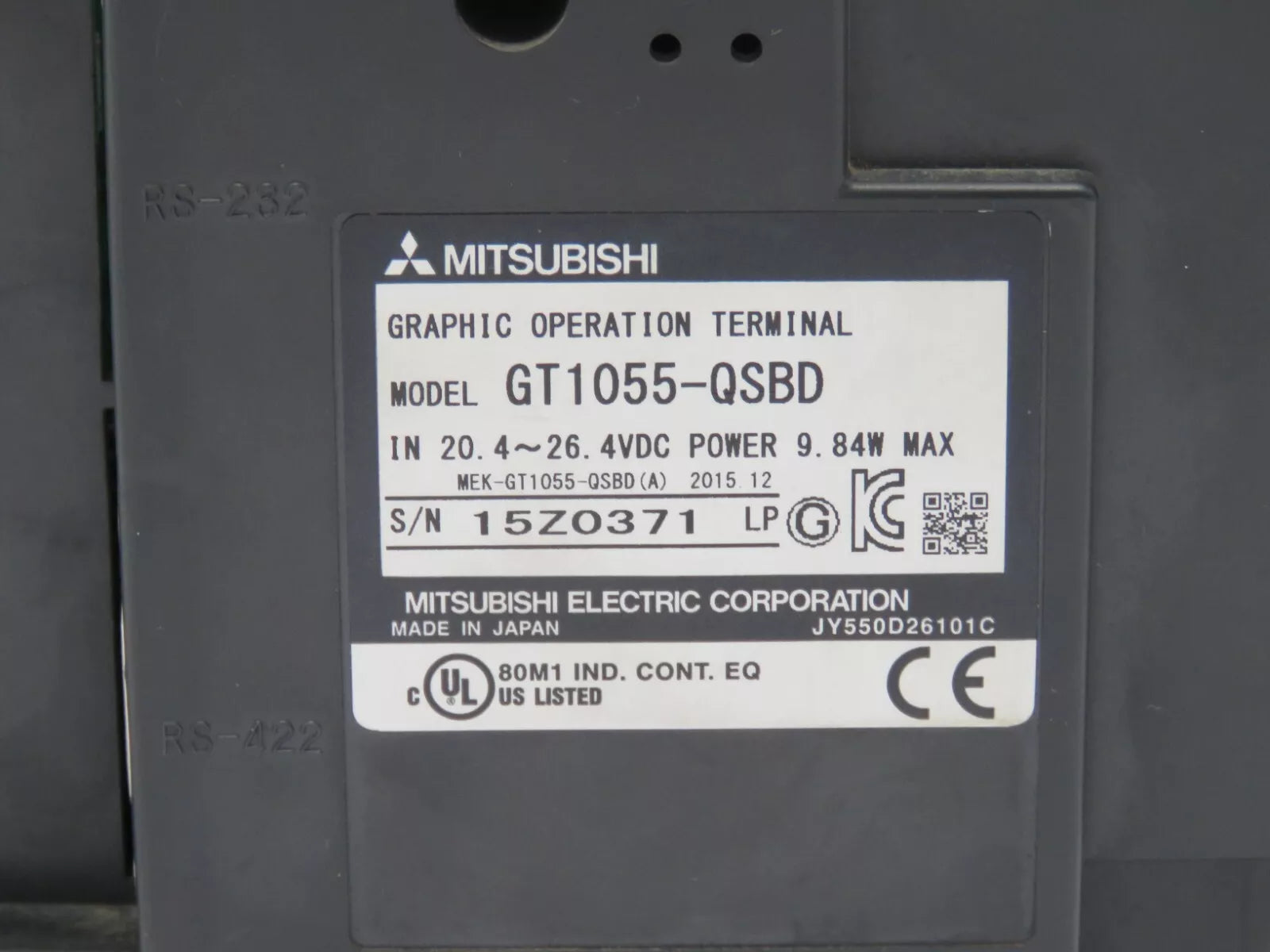 Mitsubishi GT1055-QSBD Graphic Operation Terminal HMI Touch Display 24V DC