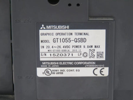 Mitsubishi GT1055-QSBD Graphic Operation Terminal HMI Touch Display 24V DC