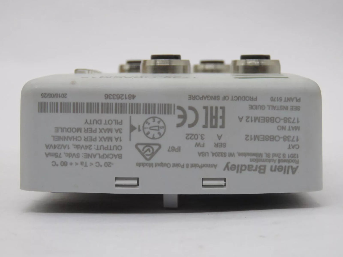Allen Bradley 1738-0B8EM12 Digital Output Module ArmorPoint I/O 3 Amp 24V DC 2W