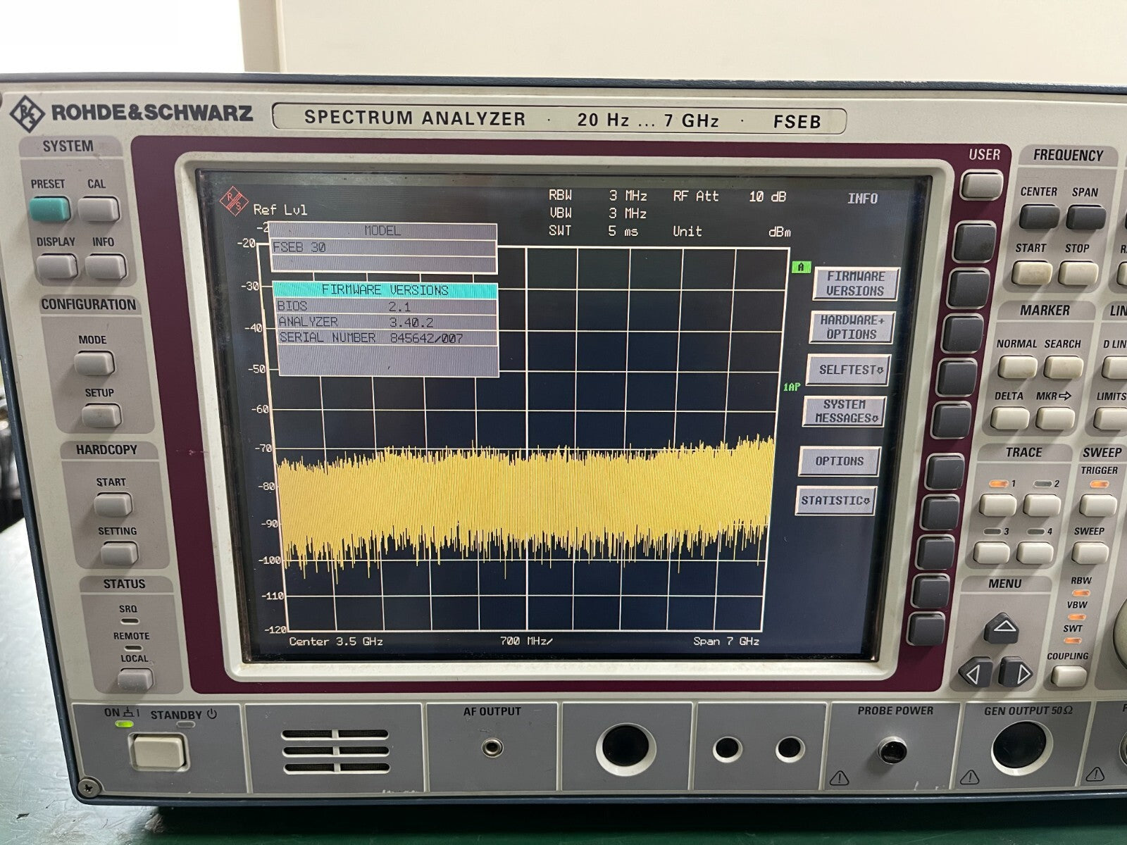 Rohde & Schwarz FSEB30 Spectrum Analyzer 20 Hz - 7 GHz , W/ FSE-B7_5642 - XG eqpt