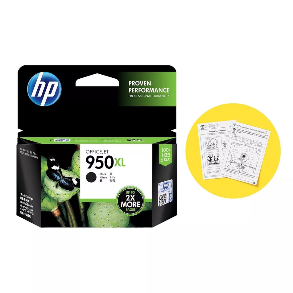 HP 950XL Officejet Black Ink Cartridge - High-Yield, Premium Print Quality