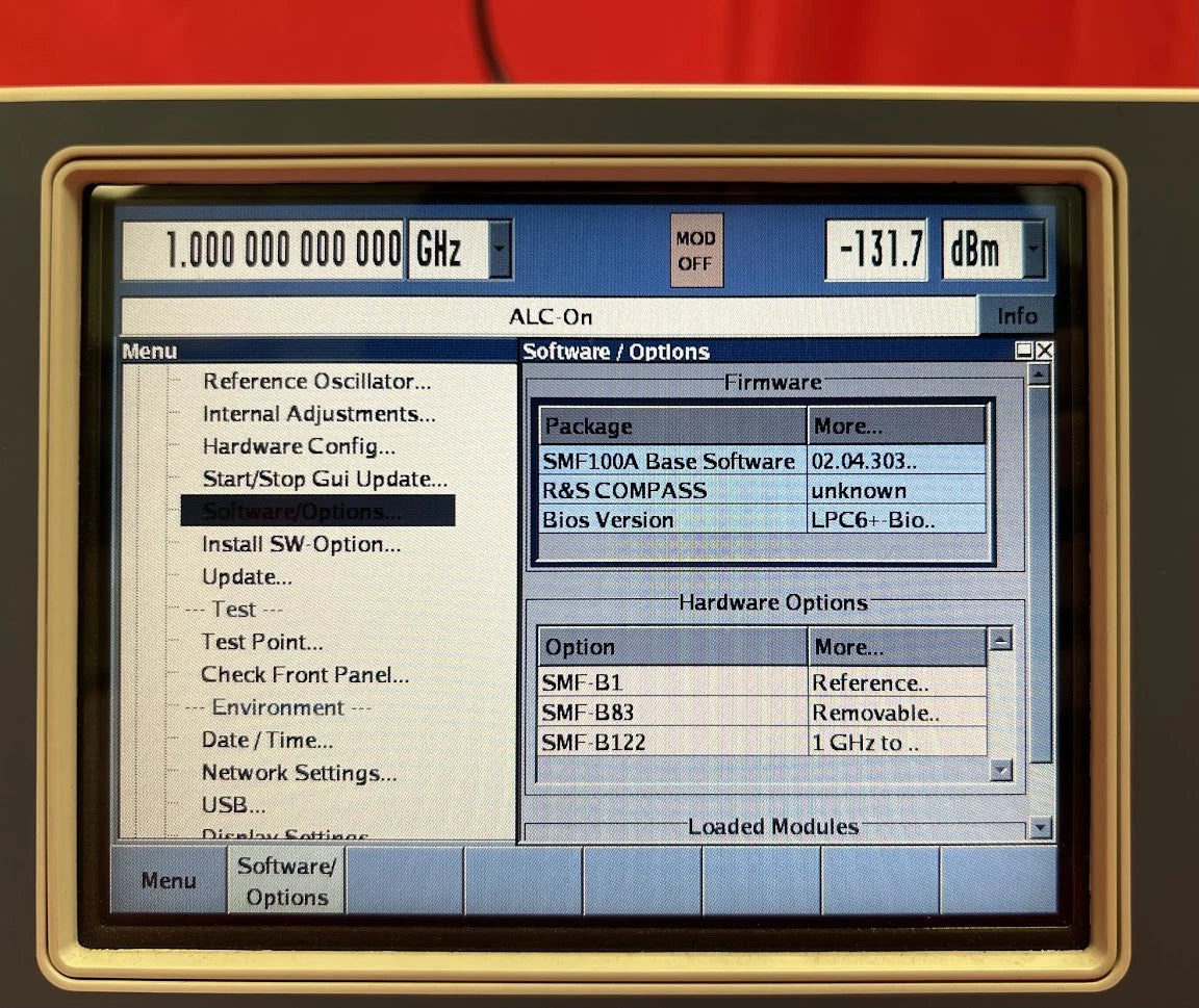 Rohde and Schwarz SMF100A Microwave Signal Generator, 100291