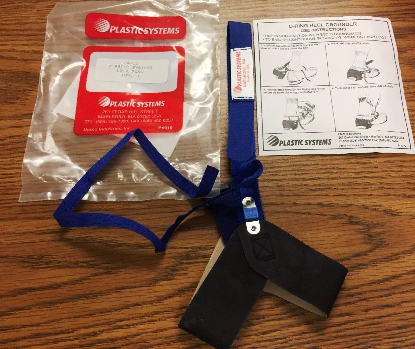 Plastic Systems 24010 D-ring Heel Grounder with 1 Megohm Resistor