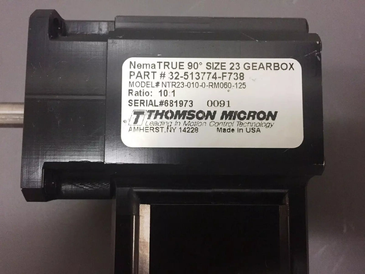 Thomson Micron P/N 32-513774-F738 NTR23-010-0-RM060-125 Gearhead