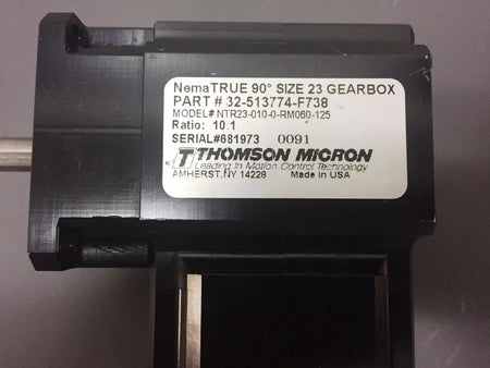Thomson Micron P/N 32-513774-F738 NTR23-010-0-RM060-125 Gearhead