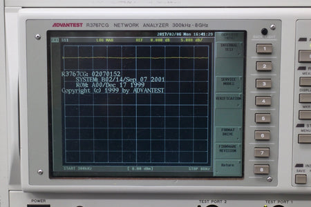 ADVANTEST R3767CG /14 300KHz-8GHz 4ports Network Analyzer