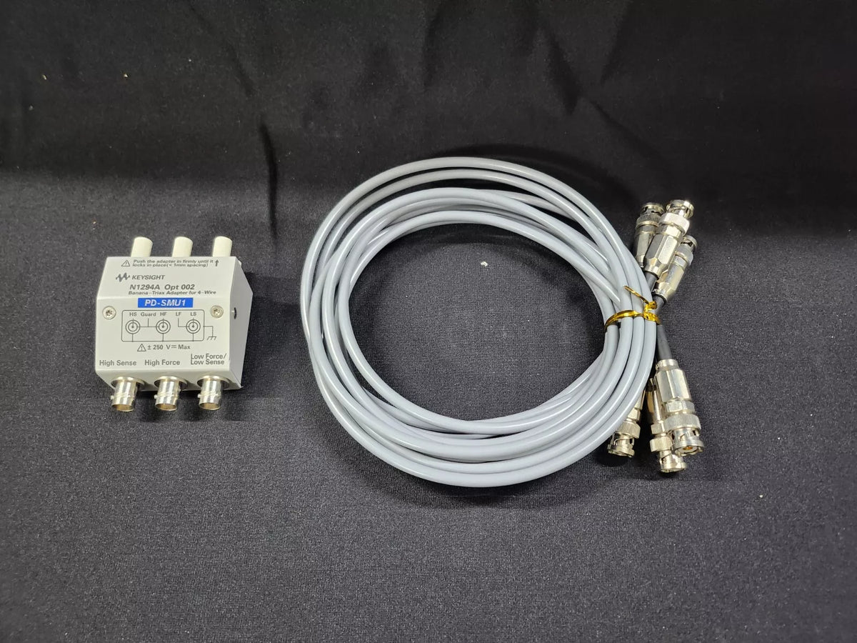 Keysight N1294A Opt 002 Banana - Triax Adapter with 3 Triax Cable (1082)
