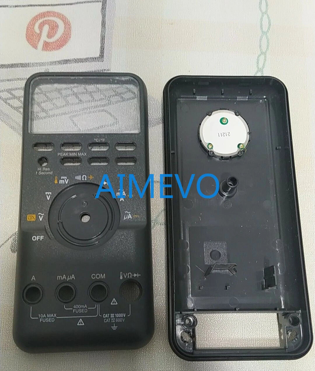 Replacement Front and Back Shell Compatible with Fluke 87V Multimeter - Top and Bottom Cover Included