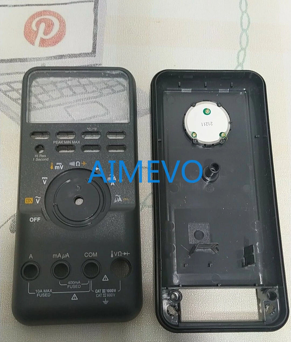 Replacement Front and Back Shell Compatible with Fluke 87V Multimeter - Top and Bottom Cover Included