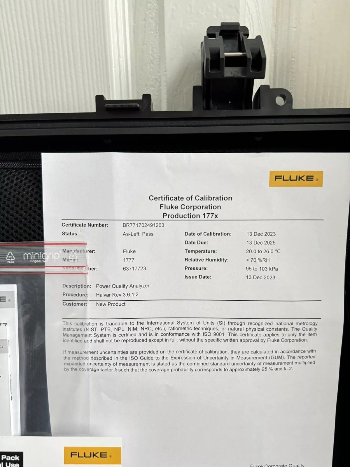 Fluke 1777 Three-Phase Power Quality Analyzer Calibrated 2025 / Factory Sealed