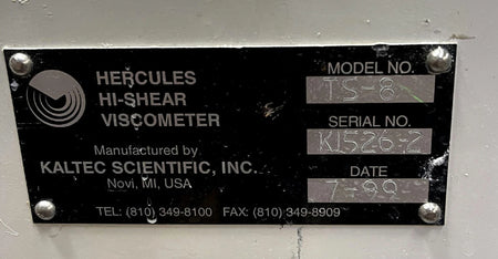 Kaltec Scientific Inc. Hercules TS-8 Hi-Shear Rheometer Viscometer
