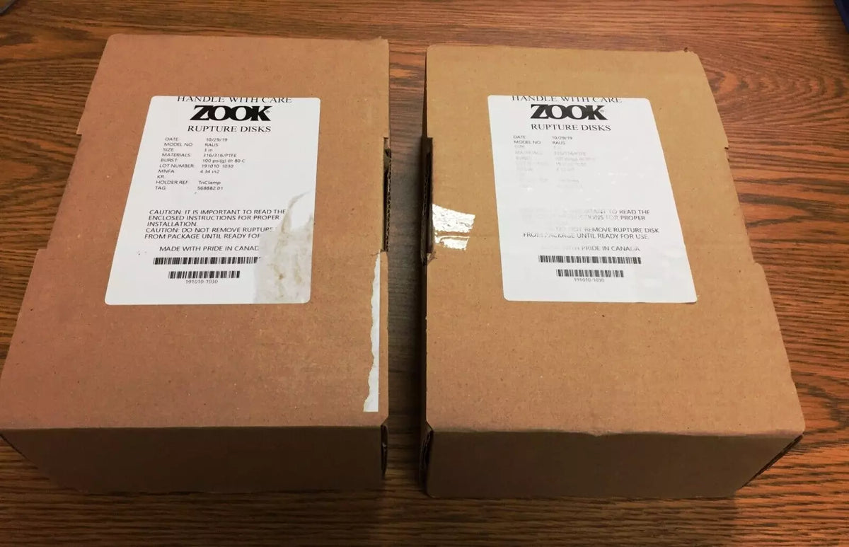 Zook Model RAUS Sanitary Rupture Disk Size 3” 100PSI (G) at 80°C