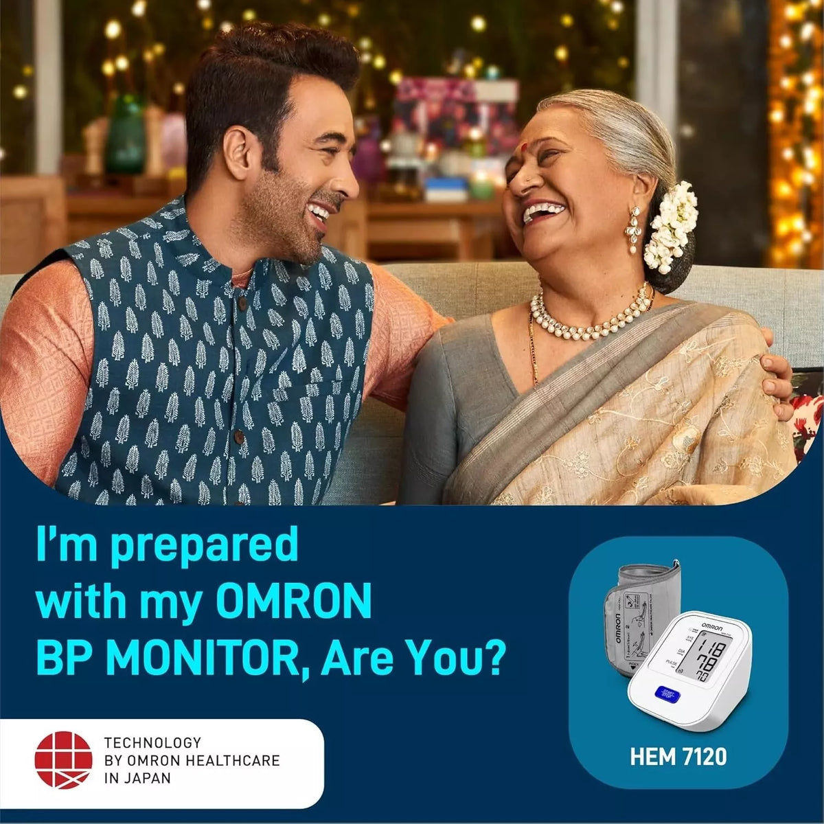Omron HEM 7120 Digital Blood Pressure Monitor with Intellisense Technology