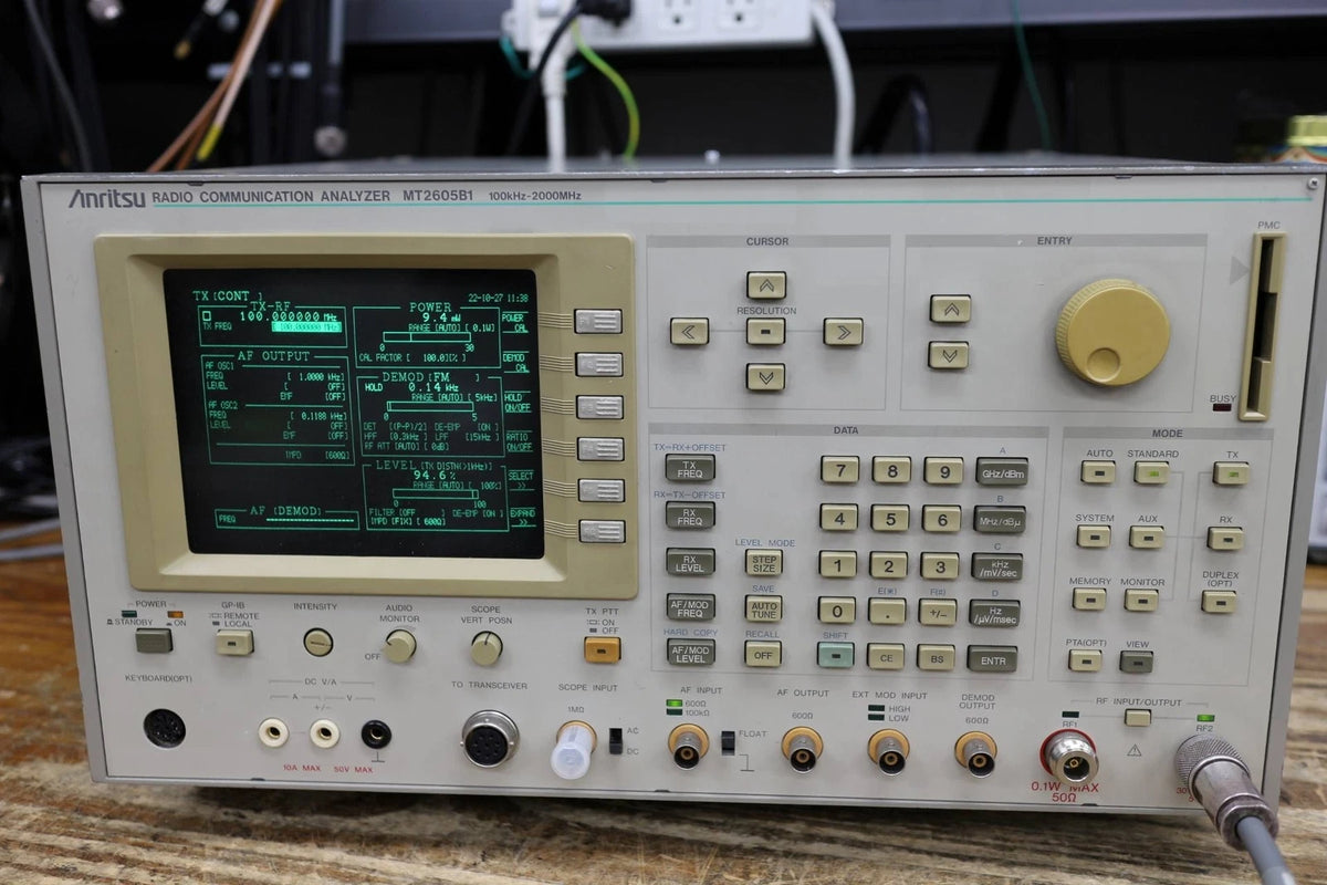 ANRITSU MT2605B1 02/03/04 100KHz-2GHz Radio Communication Tester