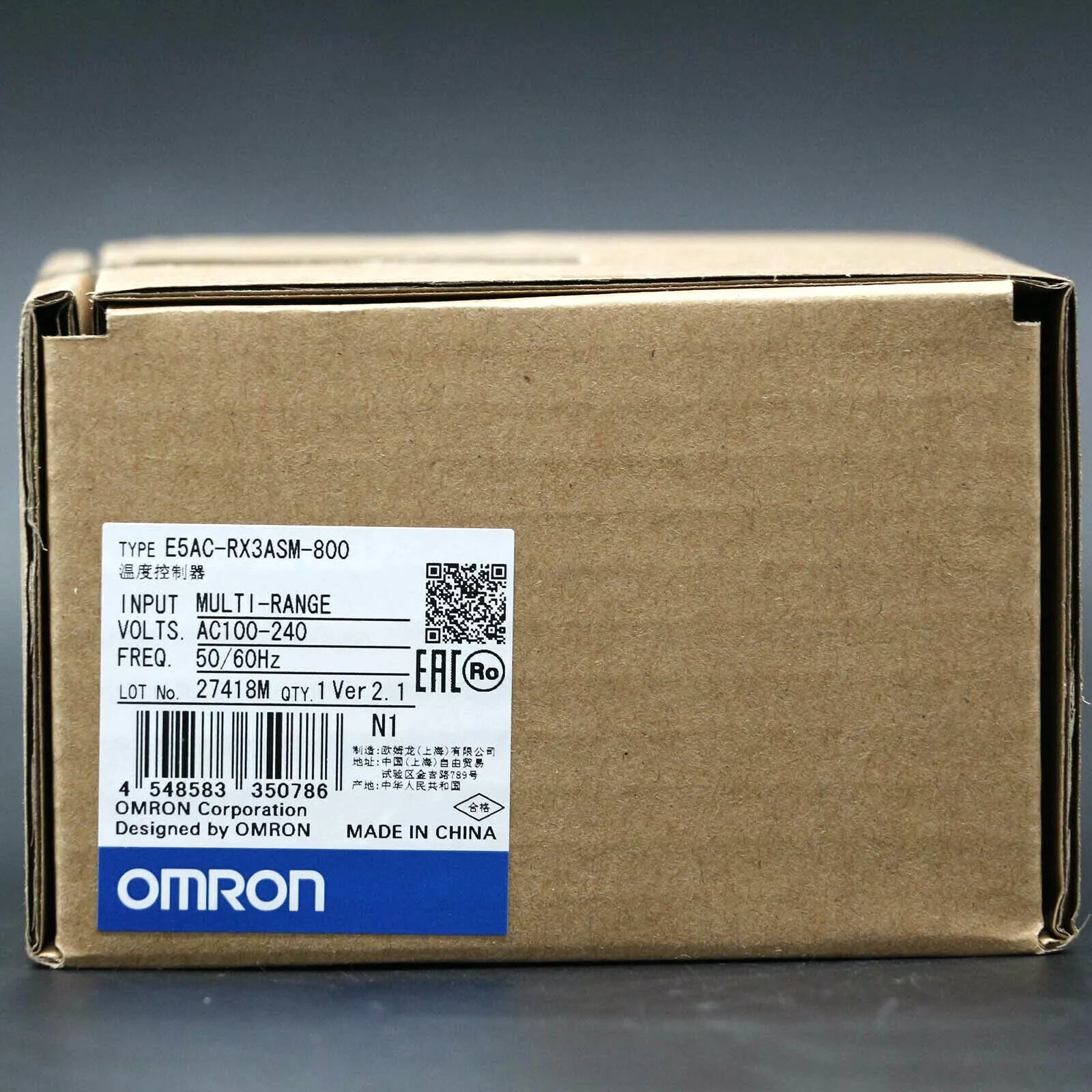 Omron E5AC-RX3ASM-800 Thermostat E5ACRX3ASM800