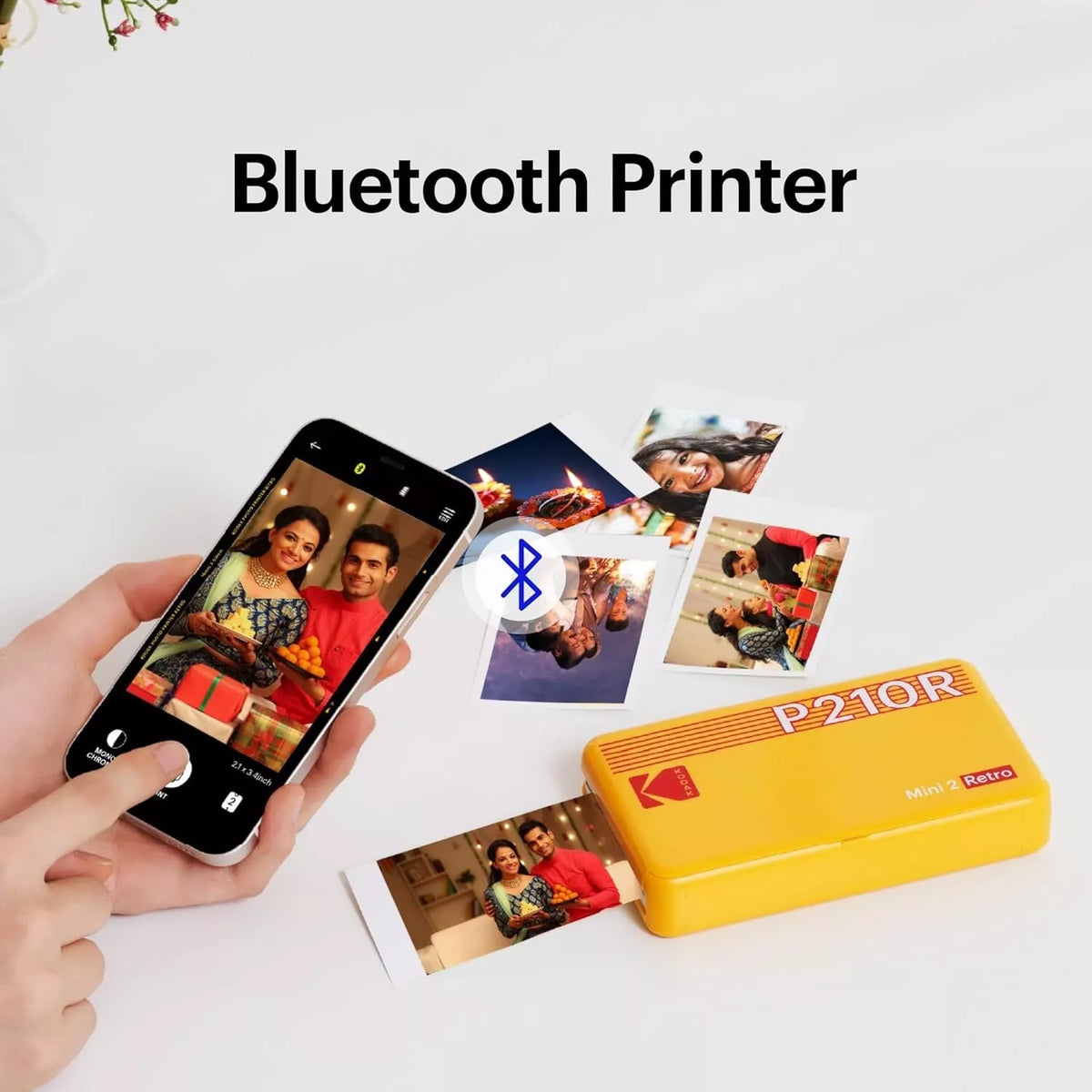 KODAK Mini 2 Retro 4PASS Portable Photo Printer 68 Sheets Bundle P210R