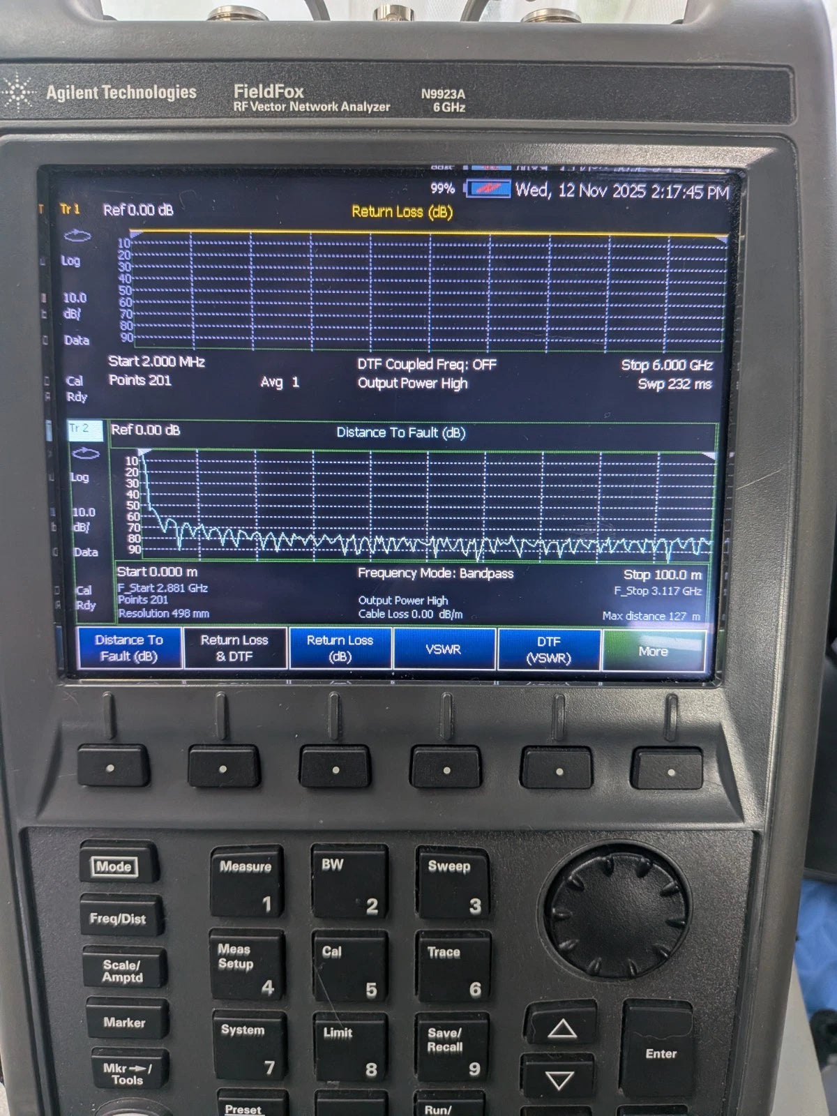 Keysight Agilent VNA Vector Network Analyzer Fieldfox N9923a Cal'd! 6 GHz Opts!