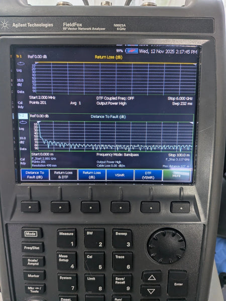Keysight Agilent VNA Vector Network Analyzer Fieldfox N9923a Cal'd! 6 GHz Opts!
