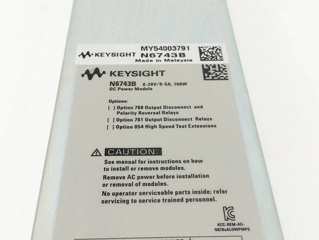 Keysight N6743B Power supply module 20V,5A,100W