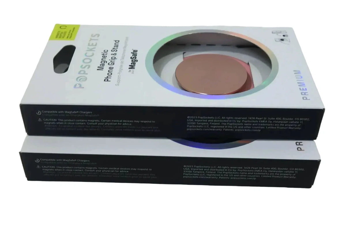 Lot 2 PopSockets Magnetic Phone Grip with MagSafe, Magnetic Adapter Ring