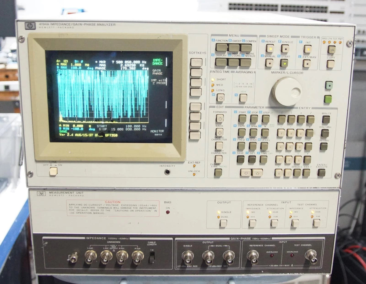 HP 4194A Impedance / Gain-Phase Analyzer With Measurement Unit, Option 350