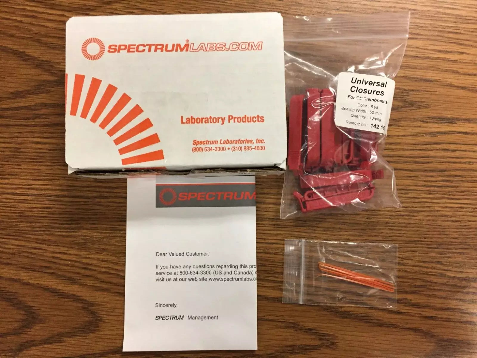 Spectrum Labs 142152 Red Universal Closure, Cellulose Ester, 50 mm (Pack of 10)