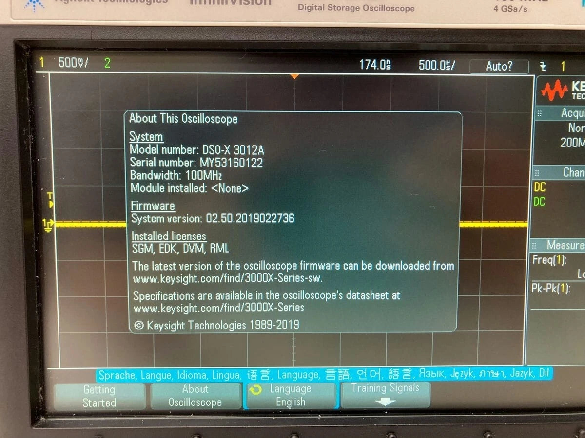 Agilent DSOX 3012A 100MHz 2ch Oscilloscope