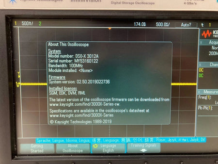 Agilent DSOX 3012A 100MHz 2ch Oscilloscope