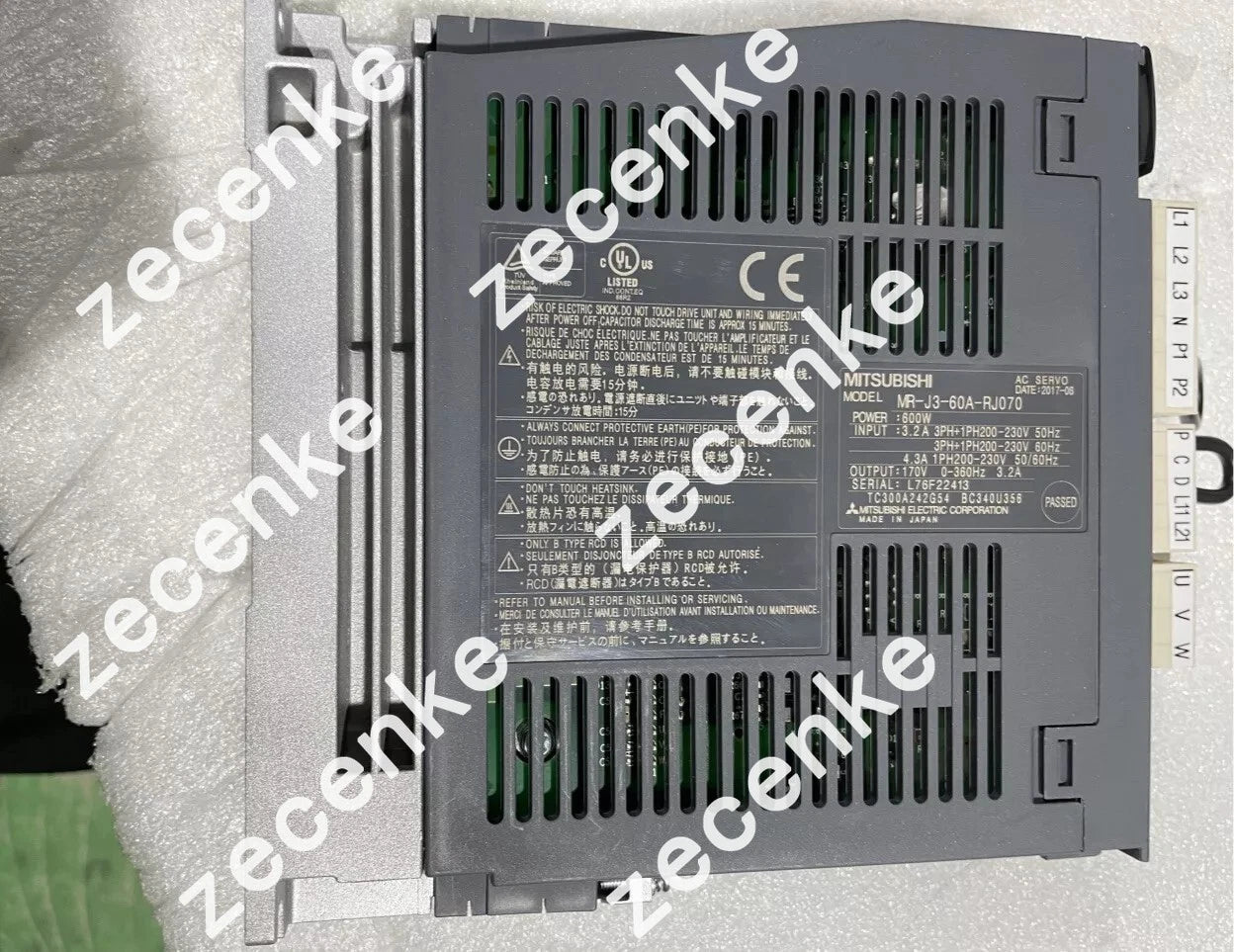 Mitsubishi MR-J3-60A-RJ070 Servo Drive MRJ360ARJ070