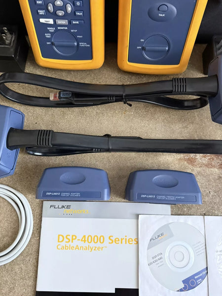 Fluke Networks DSP4300 Cable Analyzer Kit with Accessories (Tested)