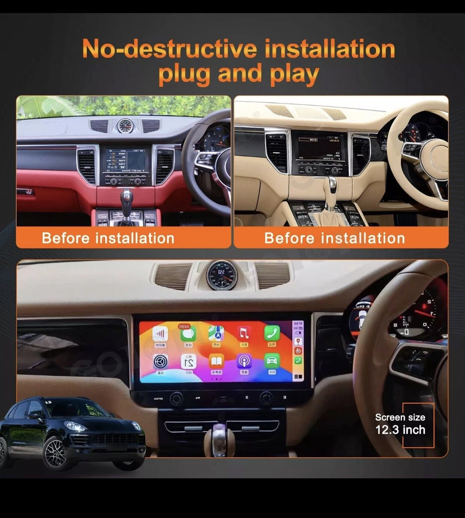 Android 13 2Din Car Stereo with GPS Navigation for Porsche Macan 2014-2017