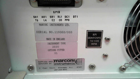 Marconi 2030 033 10 kHz to 1.35 GHz Signal Generator with Option 1