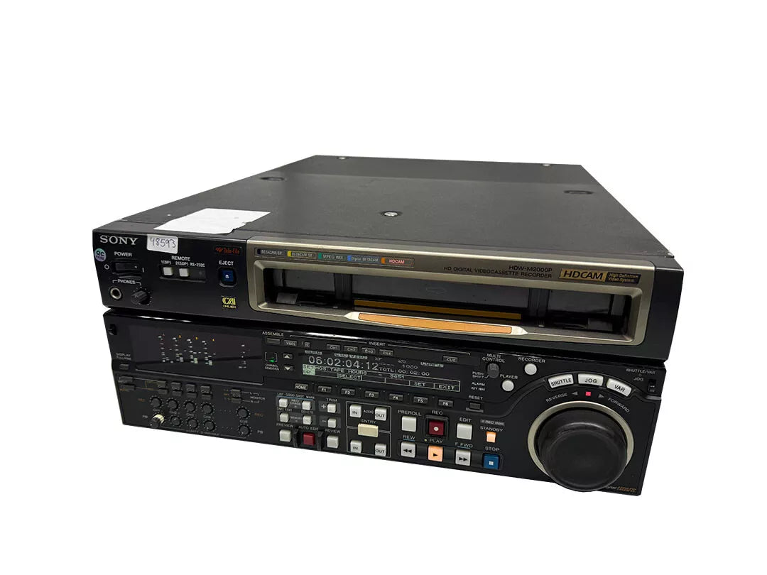 SONY HDW-M2000P HDCAM HD Digital Videocassette Recorder Drum Hours 3451 SN 48593