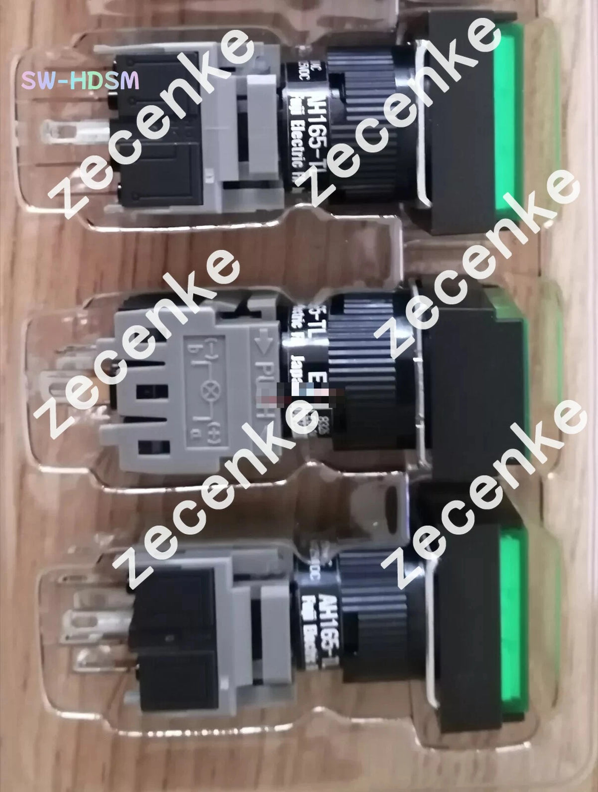 5PCS NEW for Green Pushbutton Command Switch 24VDC LED FUJI AH165-TLG11E3