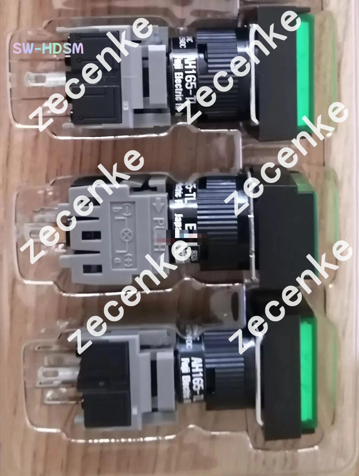 5PCS NEW for Green Pushbutton Command Switch 24VDC LED FUJI AH165-TLG11E3