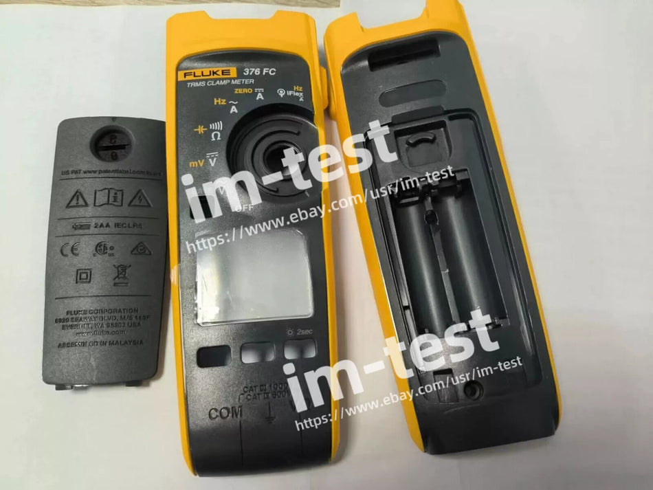 Fluke 376 FC High AC Front Panel + Rear Panel Housing No Spring Battery