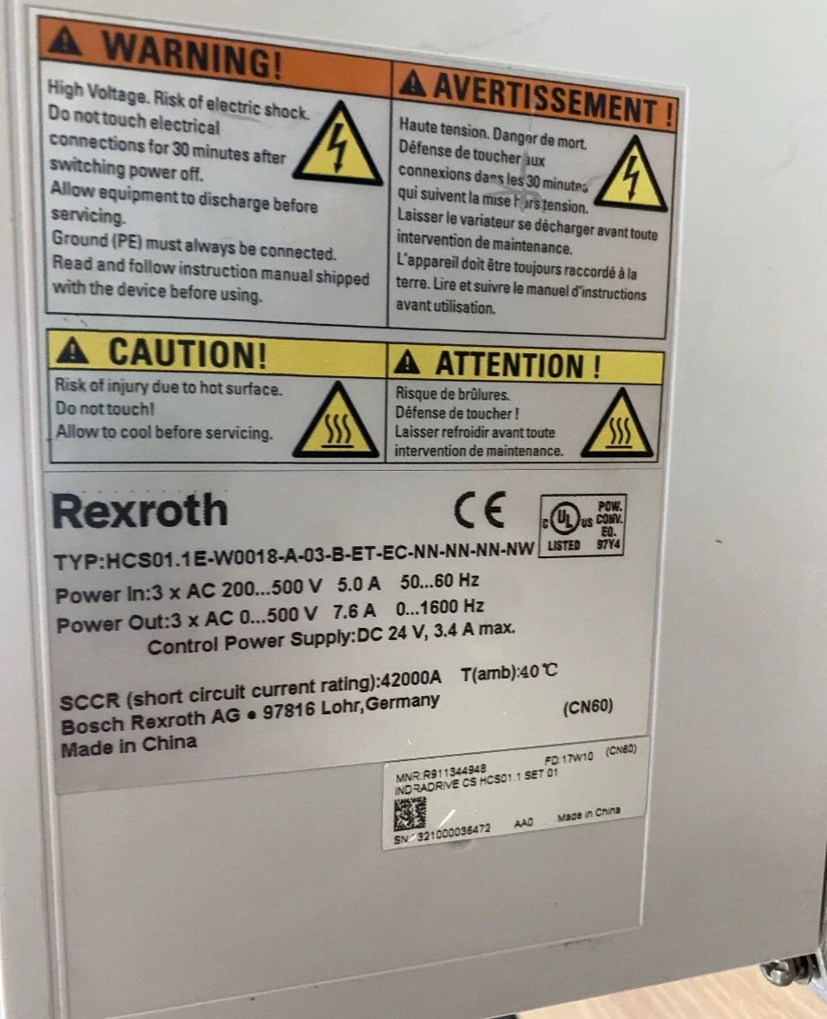 Hydraulic Control Solenoid Valve HCS0.1E-W0018-A-03-B-ET-EC-NN-NN-NN-NW