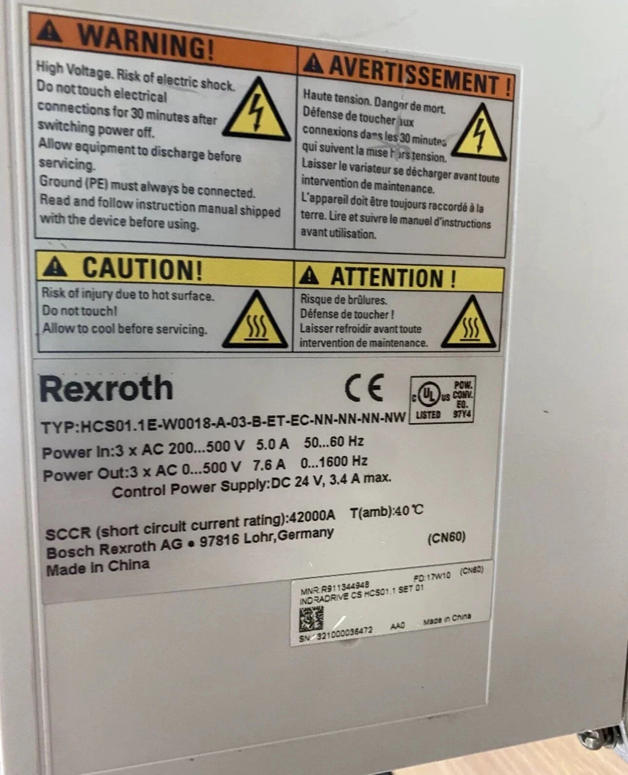 Hydraulic Control Solenoid Valve HCS0.1E-W0018-A-03-B-ET-EC-NN-NN-NN-NW