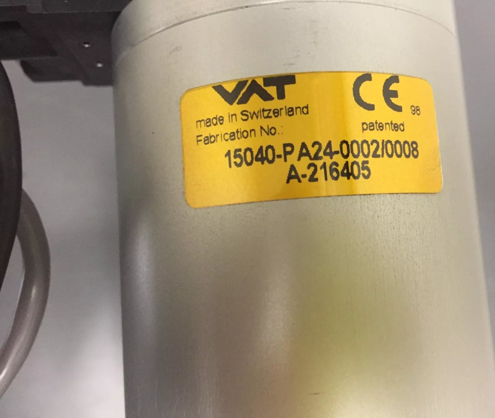VAT 15040-PA24-0002/0008 A-216405 Pneumatic Gate Valve