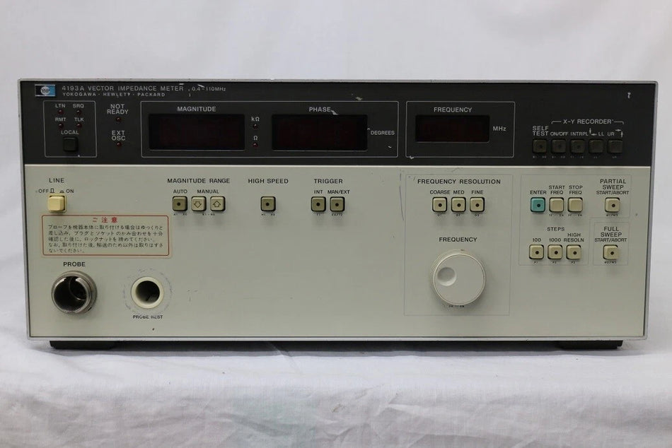 HP 4193A 400KHz 110MHz Vector Impedance Meter