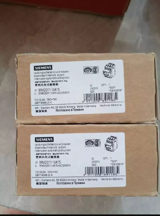 Siemens 3RV2011-1JA15 Contactor 3RV20111JA15 with Expedited Shipping