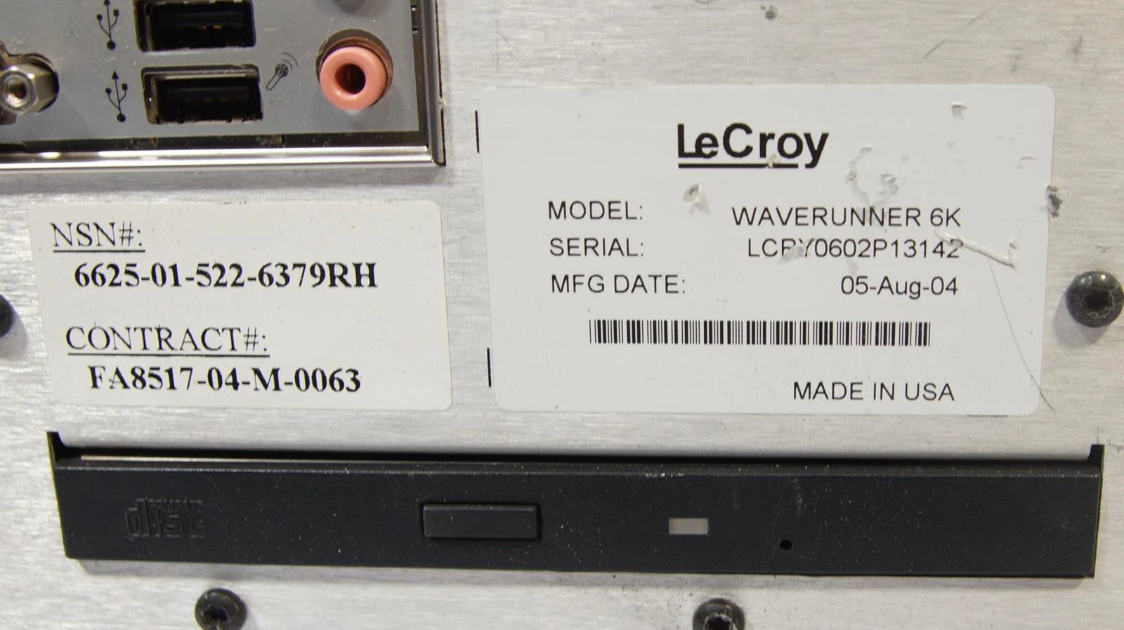 LeCroy WaveRunner 6050 4Channel 500MHz 5GS/s Oscilloscope AS-IS